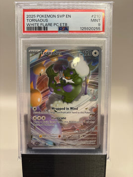 PSA 9 Mint - Tornadus #210 Pokémon Center White Flare ETB Promo, Graded