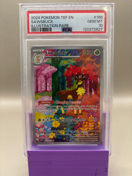 PSA 10 GEM Mint - Sawsbuck #166 Pokémon Temporal Forces, Graded