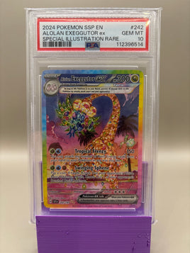 PSA 10 GEM Mint - Alolan Exeggutor Ex #242 Pokémon Surging Sparks, Graded