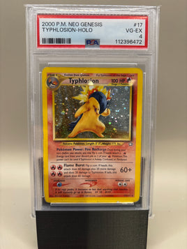 PSA 4 Very Good/Excellent - Typhlosion Holo #17 Pokemon Neo Genesis, Graded
