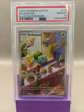 PSA 10 GEM Mint - Bulbasaur #143 Pokémon Stellar Crown, Graded