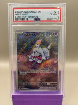 PSA 10 GEM Mint - Greavard #214 Pokémon Scarlet & Violet, Graded
