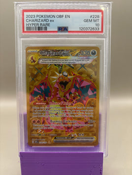 PSA 10 GEM Mint - Charizard #228 Pokémon Obsidian Flames, Graded