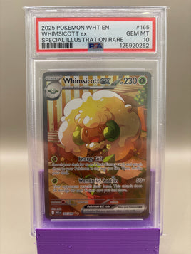 PSA 10 GEM Mint - Whimsicott Ex #183 Pokémon White Flare, Graded