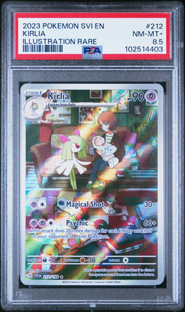 2023 Pokemon Svi En-Scarlet & Violet #212 Kirlia Illustration Rare PSA 8.5