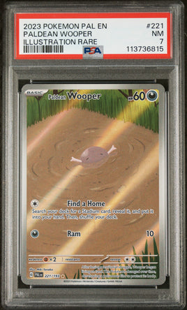 2023 Pokemon Pal En-Paldea Evolved #221 Paldean Wooper Illustration Rare PSA 7