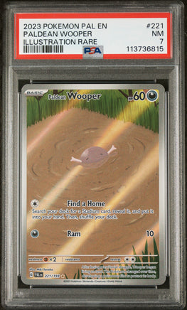 2023 Pokemon Pal En-Paldea Evolved #221 Paldean Wooper Illustration Rare PSA 7