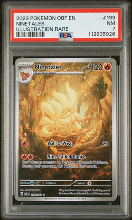 2023 Pokemon Obf En-Obsidian Flames #199 Ninetales Illustration Rare PSA 7
