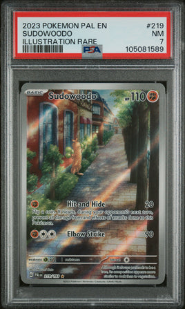2023 Pokemon Pal En-Paldea Evolved #219 Sudowoodo Illustration Rare PSA 7