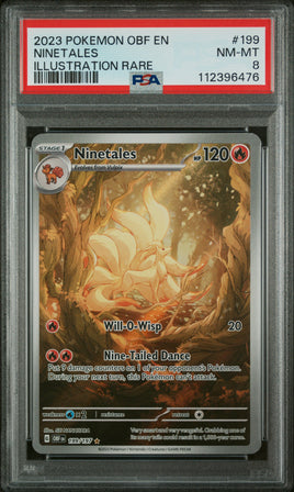 2023 Pokemon Obf En-Obsidian Flames #199 Ninetales Illustration Rare PSA 8