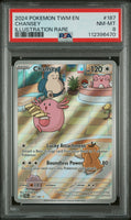 2024 Pokemon Twm En-Twilight Masquerade #187 Chansey Illustration Rare PSA 8