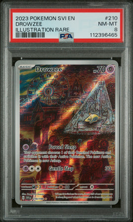2023 Pokemon Svi En-Scarlet & Violet #210 Drowzee Illustration Rare PSA 8