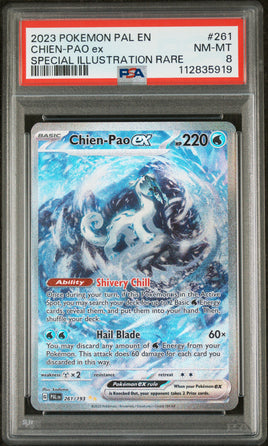 2023 Pokemon Pal En-Paldea Evolved #261 Chien-Pao Ex Special Illustration Rare PSA 8