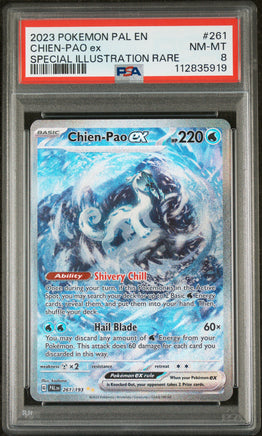 2023 Pokemon Pal En-Paldea Evolved #261 Chien-Pao Ex Special Illustration Rare PSA 8