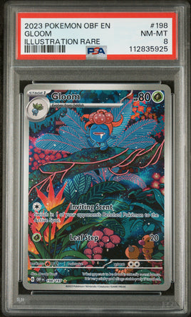 2023 Pokemon Obf En-Obsidian Flames #198 Gloom Illustration Rare PSA 8