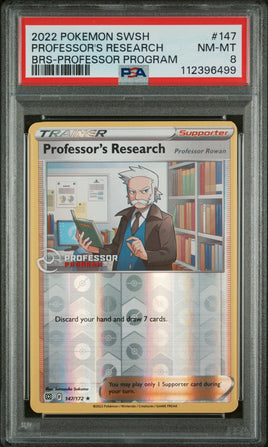 2022 Pokemon Sword & Shield Brilliant Stars #147 Professor'S Research Brs-Professor Program PSA 8
