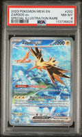 2023 Pokemon Mew En-151 #202 Zapdos Ex Special Illustration Rare PSA 8