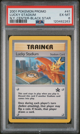2001 Pokemon Promo Black Star #41 Lucky Stadium N.Y. Center-Black Star PSA 6