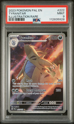 2023 Pokemon Pal En-Paldea Evolved #222 Tyranitar Illustration Rare PSA 9