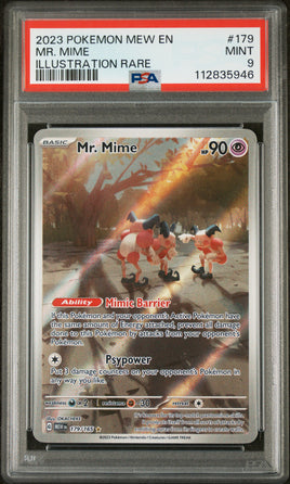 2023 Pokemon Mew En-151 #179 Mr. Mime Illustration Rare PSA 9
