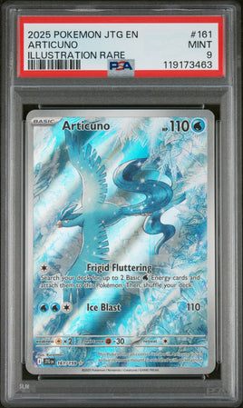 2025 Pokemon Jtg En-Journey Together #161 Articuno Illustration Rare PSA 9