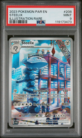 2023 Pokemon Par En-Paradox Rift #208 Steelix Illustration Rare PSA 9