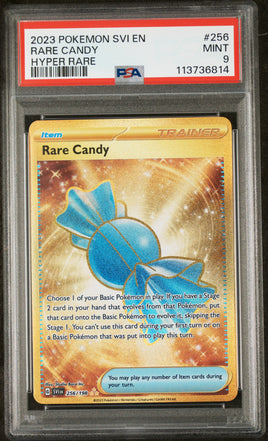 2023 Pokemon Svi En-Scarlet & Violet #256 Rare Candy Hyper Rare PSA 9