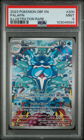 2023 Pokemon Obf En-Obsidian Flames #200 Palafin Illustration Rare PSA 9