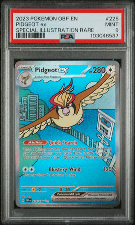 2023 Pokemon Obf En-Obsidian Flames #225 Pidgeot Ex Special Illustration Rare PSA 9