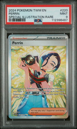 2024 Pokemon Twm En-Twilight Masquerade #220 Perrin Special Illustration Rare PSA 9