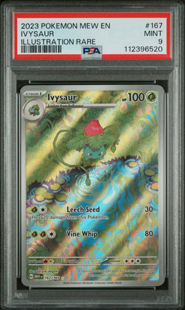 2023 Pokemon Mew En-151 #167 Ivysaur Illustration Rare PSA 9