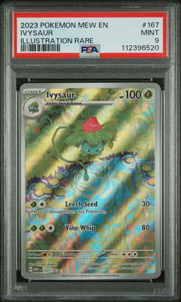 2023 Pokemon Mew En-151 #167 Ivysaur Illustration Rare PSA 9