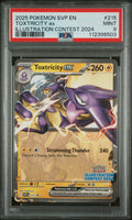 2025 Pokemon Svp En-Sv Black Star Promo #215 Toxtricity Ex Illustration Contest 2024 PSA 9