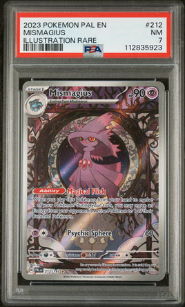 2023 Pokemon Pal En-Paldea Evolved #212 Mismagius Illustration Rare PSA 7
