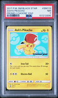 2017 Pokemon Sm Black Star Promo #SM113 Ash'S Pikachu Promo-I Choose You! PSA 7