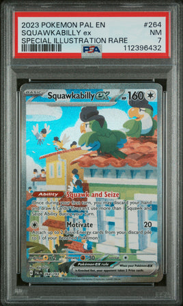 2023 Pokemon Pal En-Paldea Evolved #264 Squawkabilly Ex Special Illustration Rare PSA 7
