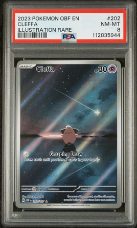 2023 Pokemon Obf En-Obsidian Flames #202 Cleffa Illustration Rare PSA 8