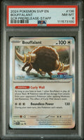 2024 Pokemon Svp En-Sv Black Star Promo #136 Bouffalant Scr Prerelease-Staff PSA 8