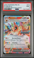 2025 Pokemon Pre En-Prismatic Evolutions #014 Flareon Ex Surprise Box Exclusive PSA 9