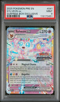2025 Pokemon Pre En-Prismatic Evolutions #041 Sylveon Ex Surprise Box Exclusive PSA 9