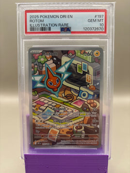 PSA 10 GEM Mint - Rotom #197 Pokémon Destined Rivals, Graded