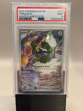 PSA 9 Mint - Tornadus #210 Pokémon Center White Flare ETB Promo, Graded