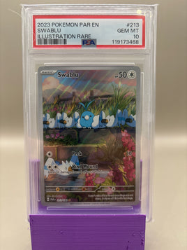 PSA 10 GEM Mint - Swablu #213 Pokémon Paradox Rift, Graded