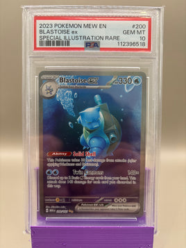 PSA 10 GEM Mint - Blastoise Ex #200 Pokémon Scarlet & Violet 151 , Graded