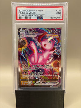 PSA 9 Mint - Mew VMAX #269 Pokemon Fusion Strike , Graded