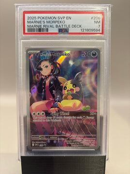 PSA 7 Near Mint - Marnie's Morpeko #206 Pokémon Rival Battle Deck, Graded
