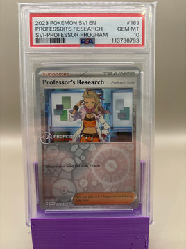 PSA 10 GEM Mint - Professor's Research #189 Pokémon Program 2023 Sada, Graded