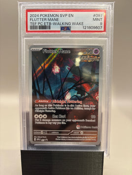 PSA 9 Mint - Flutter Mane #097 Pokemon Center Stamp Temporal ETB Promo, Graded