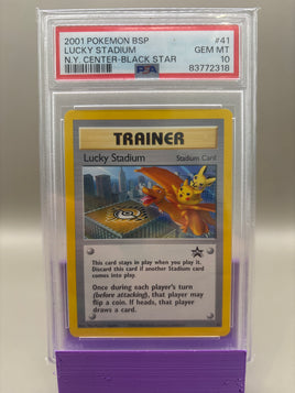PSA 10 GEM Mint - Lucky Stadium #41 Pokemon N.Y Center - Black Star, Graded