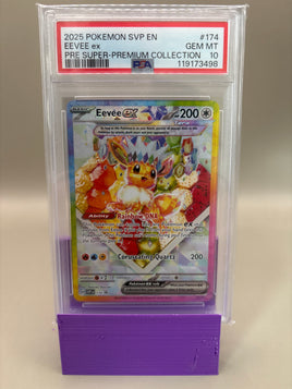 PSA 10 GEM Mint - Eevee #174 Pokémon Prismatic Super Premium Promo, Graded